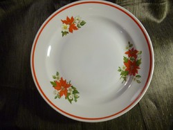 Zsolnay mikulás virágos lapos tányér 