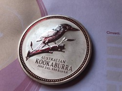 2003 Ausztrál kookaburra 62,2 gramm 0,999 Ritka