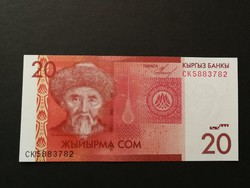 Kirgizisztán 20 Szom bankjegy UNC 2009