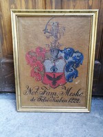 Kézzel festett nemesi címer - Felsőkubinyi Meskó család