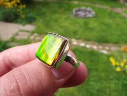 Ammolit opál köves ezüst gyűrű 1.