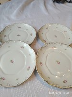 Hollóházi  kézzel festett csodaszép rózsás tányér 4 darab