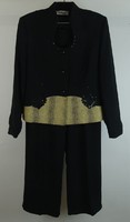 0W317 Barbara Elegant Black Trousers Suit Size 44