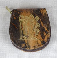 0W583 Kisméretű egyiptomi bőr pénztárca buksza