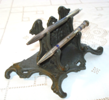 Antik, barokk asztali tolltartó és ceruzatartó állvány (az 1900-as évek elejéről)