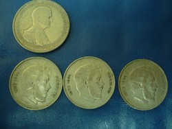 Ezüst 5 pegő és 3 db ezüst 1947-es 5 forint