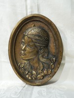 Cyránski Mária:Tavasz bronz fali kép.