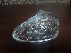 Kacsa alakú üveg ékszertartó, bonbonier   /  2382
