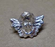 Szép kis antik ezüst angyal bross