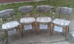 Retro szék, székek, fa, kárpitos, stabil, olcsó 6 darab egyforma