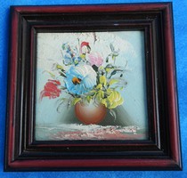 Virágcsendélet - eredeti mini olaj festmény