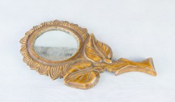 Régi erdélyi faragott tükör - napraforgó formájú