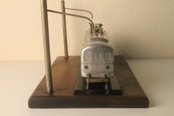 Art Deco alumínium vasúti kocsi modell, vonat, mozdony