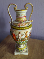 Antik Capodimonte váza jelzett 1800-as évek vége