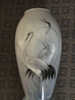 Herendi váza, Bakos Éva által festett kócsagokkal - csodálatos
