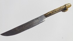 Antik török csontmarkolatú Jatagán tőr vagy kés 