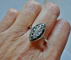 Szép markazitos ezüst gyűrű