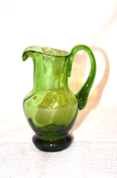 Zöld üveg kis kancsó 01  ( DBZ 00112 )
