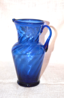 Kék huta, szakított üveg kancsó  ( DBZ 00112 )