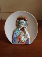 Aquincum Szűz Mária a kis Jézussal gyönyörű festésű porcelán