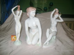 Aquncumi porcelán akt figura, nipp - három darab
