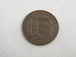 KK309 Jersey 1/12 shilling 1947 szép bronz érme