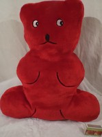 Pillow - German - exclusive plush - large 43 x 40 x 10 cm - dark red