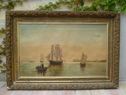 Biedermeier festmény az 1800-as évekből....Hajós