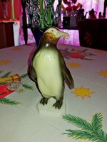 Nagyon ritka Royal Dux porcelán pingvin hibátlan állapotban