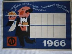 Lengyel Sándor (1930-1988) Szövetkezeti éttermek 1966. plakátterv 32x23 cm