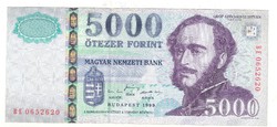 5000 forint 1999 "BE"