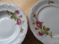 12 db-os Wawel lengyel rózsás porcelán tányér készlet mély-lapos