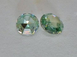 Szép valódi 0.4ct VS1 moissanite /moissanit  gyémánt pár akvamarinkék