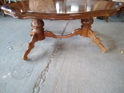 Barok dupla póklábú asztal 140x78x54cm magas