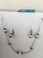 Silver necklace, necklace and earring set (silpada)