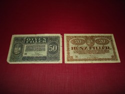 50 és 20 Fillér-1920