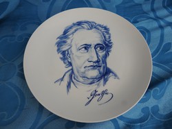 Johann Wolfgang von Goethe - eredeti meisseni falitányér - dekor tányér