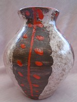 Antik  iparművész kerámia váza DM jelzéssel zsürizett hibátlan alkotás 