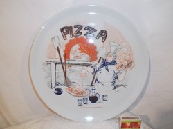 Porcelán - JELZETT - NAGY - PIZZA tányér - Olasz - 32 cm - nem használt