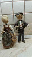 Couple of dolls for sale in folk costumes! Unique handmade vintage dolls for sale, men and women!