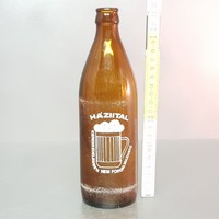 "Háziital, Kereskedelemben nem forgalmazható" festett barna sörösüveg (713)
