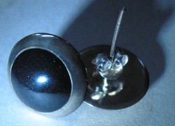 925 ezüst fülbevaló fekete onix drágakővel
