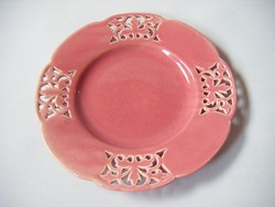 Antik Zsolnay rózsaszín tányérka