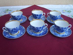 Hat darabb gyönyörű Lomonosov  teás csésze kistányérral