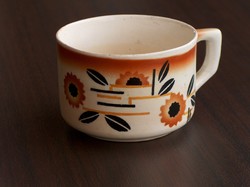 Régi H.M.K.K. vastag falú virágos teás csésze