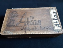 Atlas cigarettás fa doboz