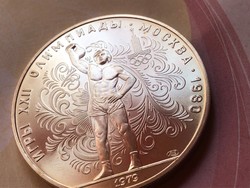1980 Moszkvai olimpia szovjet ezüst 10 rubel 33,3 gramm 0,900