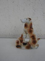 Dog family - spaniel dogs porcelain figure