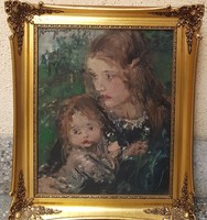 Náray Aurél  - Anya gyermekével 