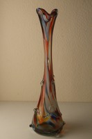 Retro fújt cseh üveg váza